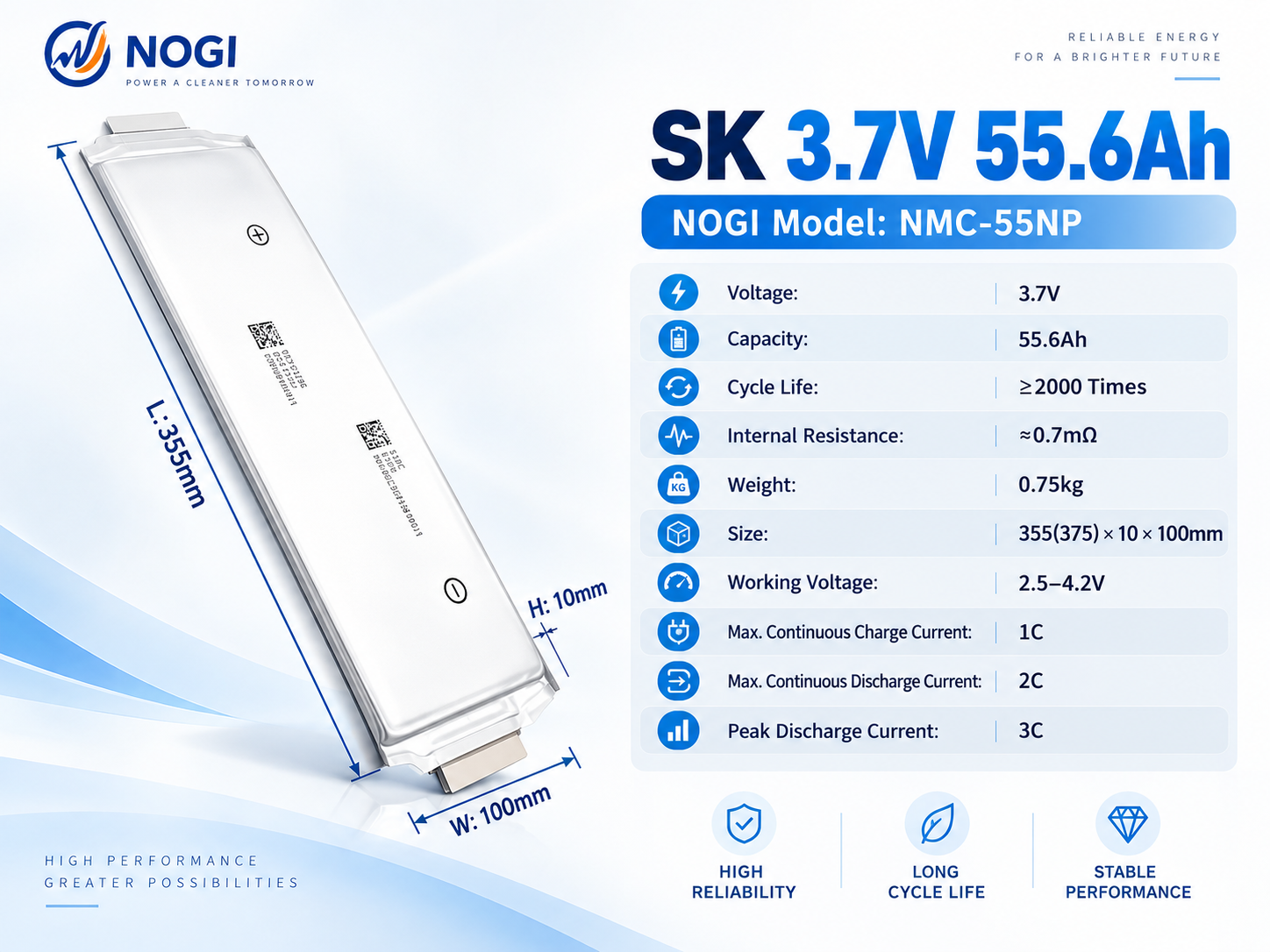 SK55.6AH battery